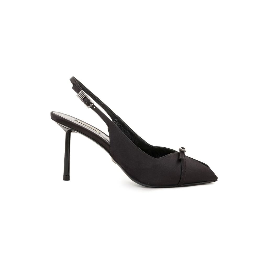 Keira Square Toe Shoes With Buckle Detail - Черен