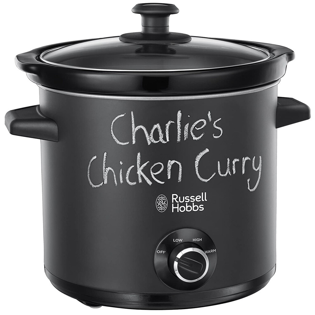 Уред за бавно готвене Slow cooker Russell Hobbs 24180-56 Chalkboard, 3.5 литра, Керамичен съд, 3 програми, Черен