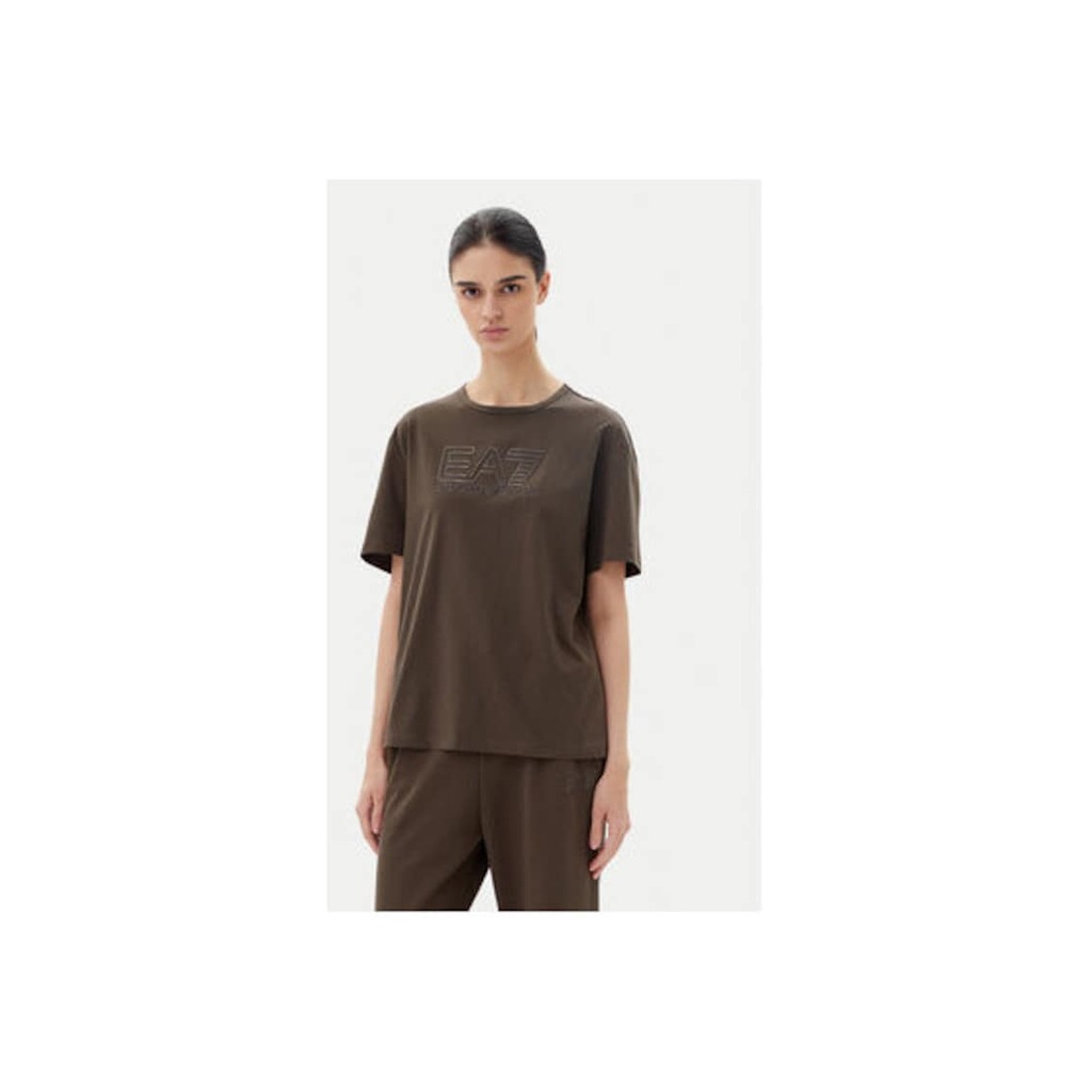 Дамска тениска  Emporio Armani - 7W000098 AF12503 - Памук - Кафяв - Кафяв