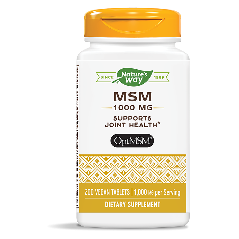 Метилсулфонилметан – здрави кости и стави & млада кожа - OptiMSM® - 1000 mg, 200 таблетки
