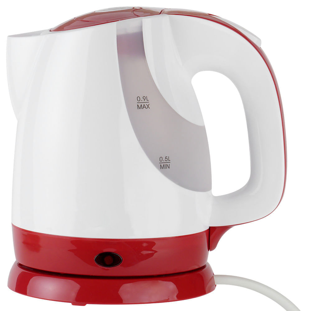 Електрическа кана Oliver Voltz OV51230F, 1300W, 900 ml, Мерителна скала, Бял/червен