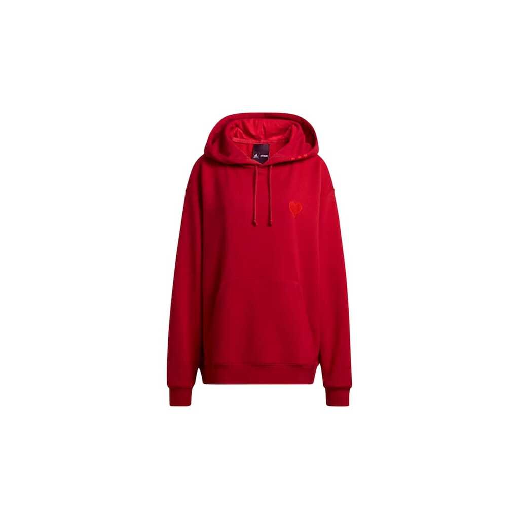 x Ivy Park дамски спортен суичър - червен - памук - с качулка - бродерия