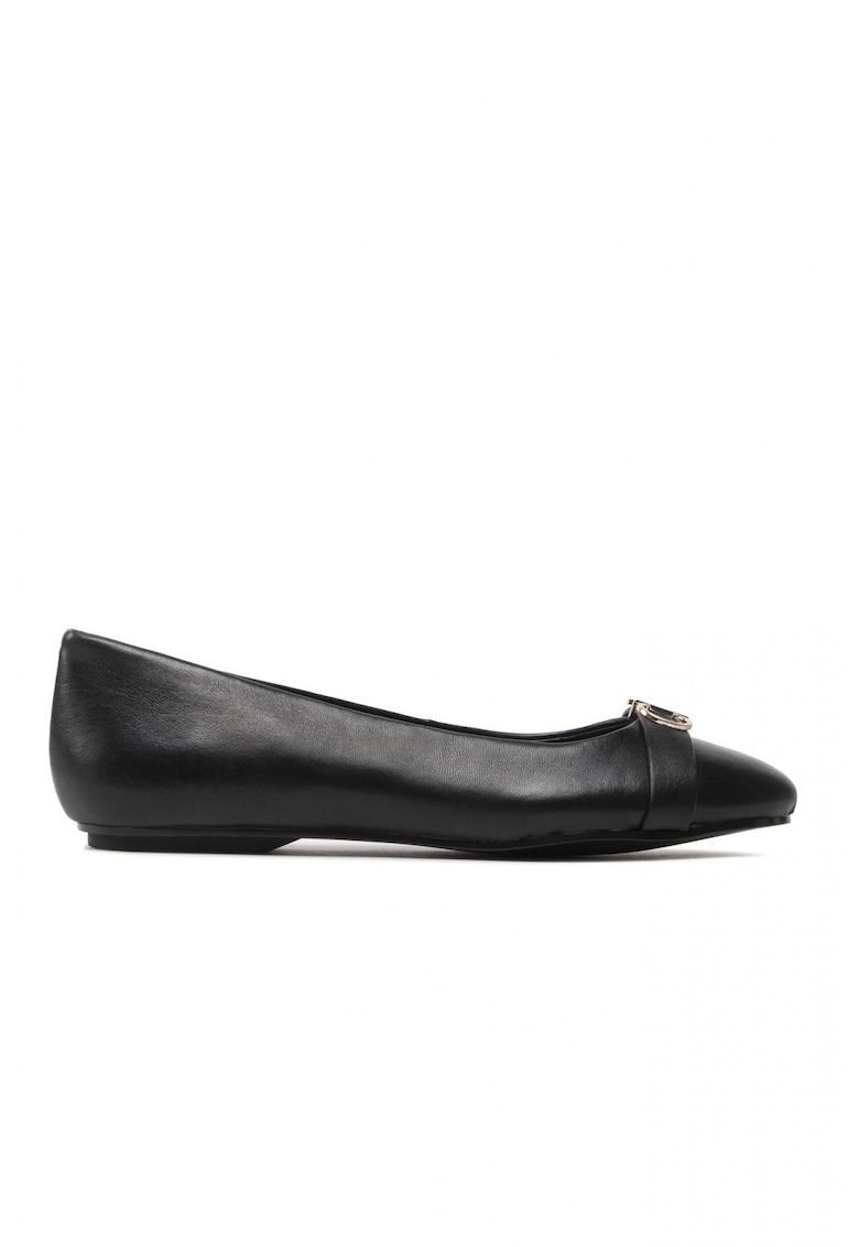 Дамски балеринки Round Ballerina HW0HW01286 - Черен