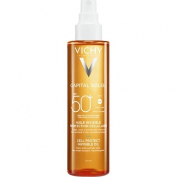 ВИШИ СОЛЕЙ SPF50+ Слънцезащитно невидимо масло за лице и тяло 200 мл.
