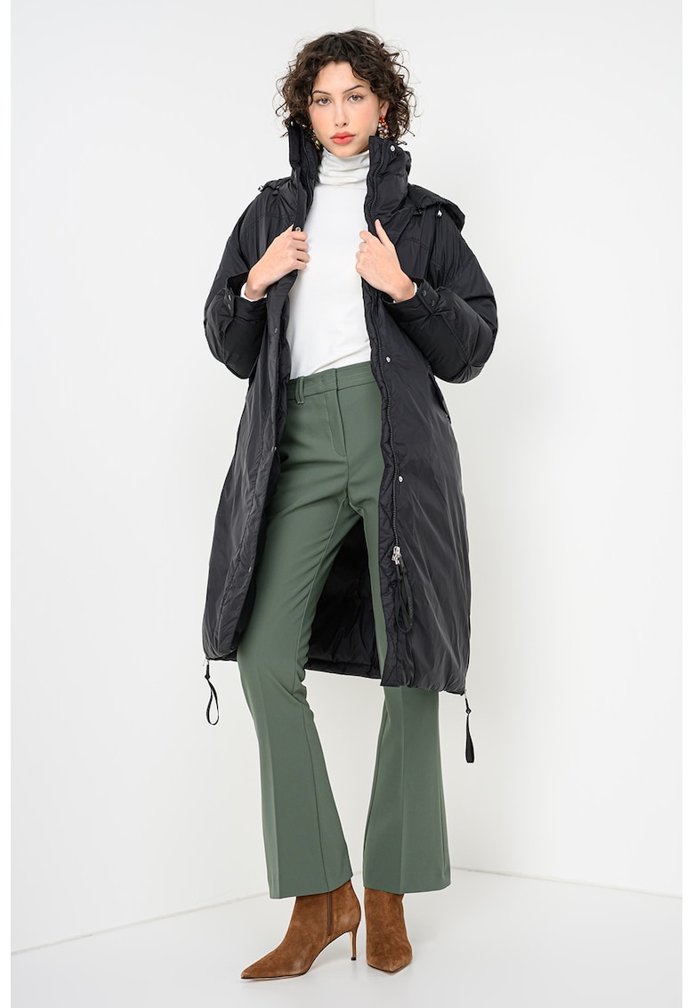 Дълго ватирано зимно яке Merano - Черен