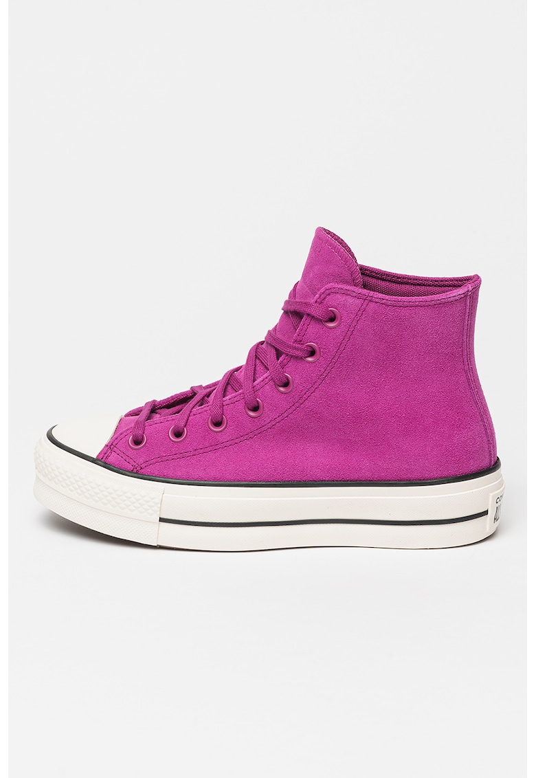 Велурени кецове Chuck Taylor All Star Lift - Фуксия