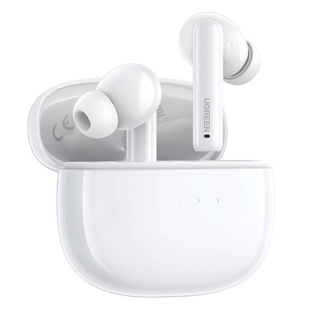 Безжични слушалки UGREEN HiTune Т3 TWS ANC WS106, 7 часа, ANC шумоизолация, Ambient Sound, Сензорно управление, BT 5.2, Бял