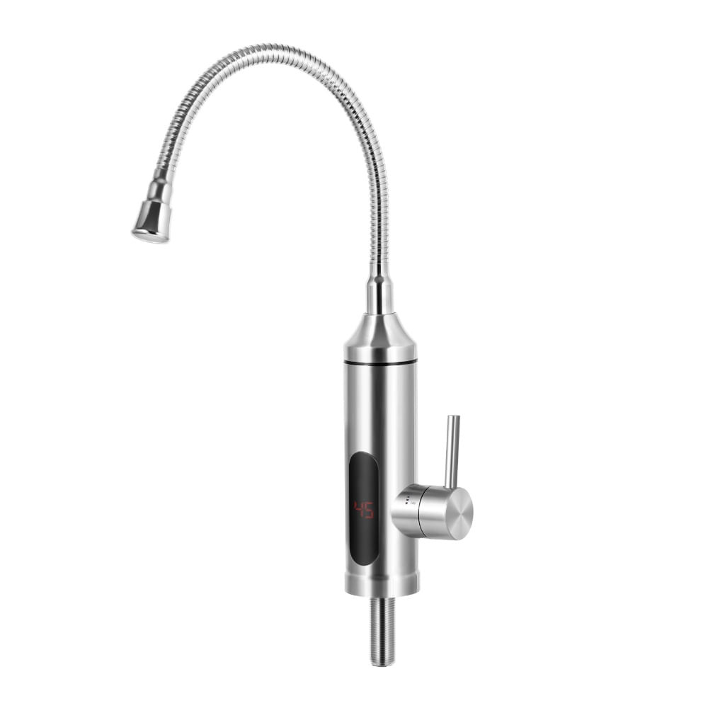 Нагревател за вода Voltz V57100EW, 3300W, Гъвкав чучур, До 60C, Монтаж на плот, Инокс