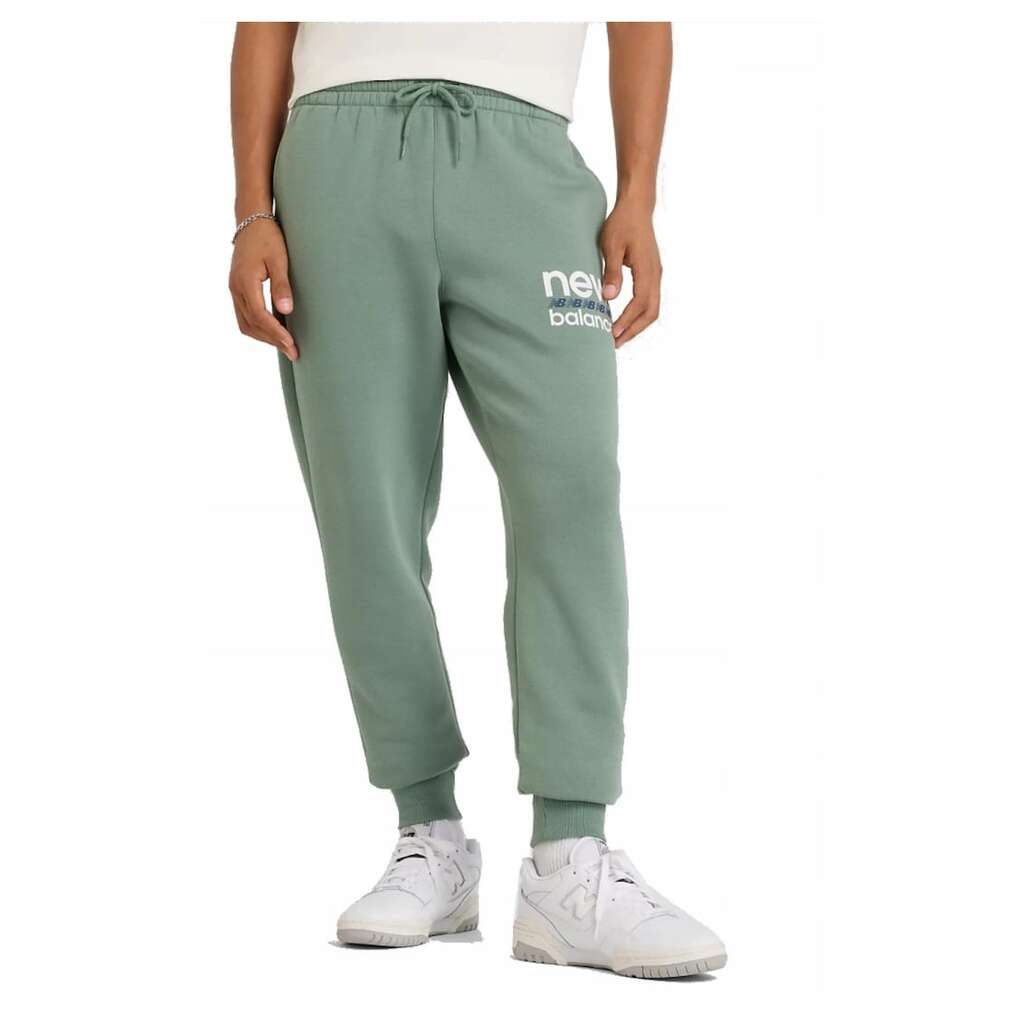 Sweatpants With Logo Print On The Leg - Зелен
