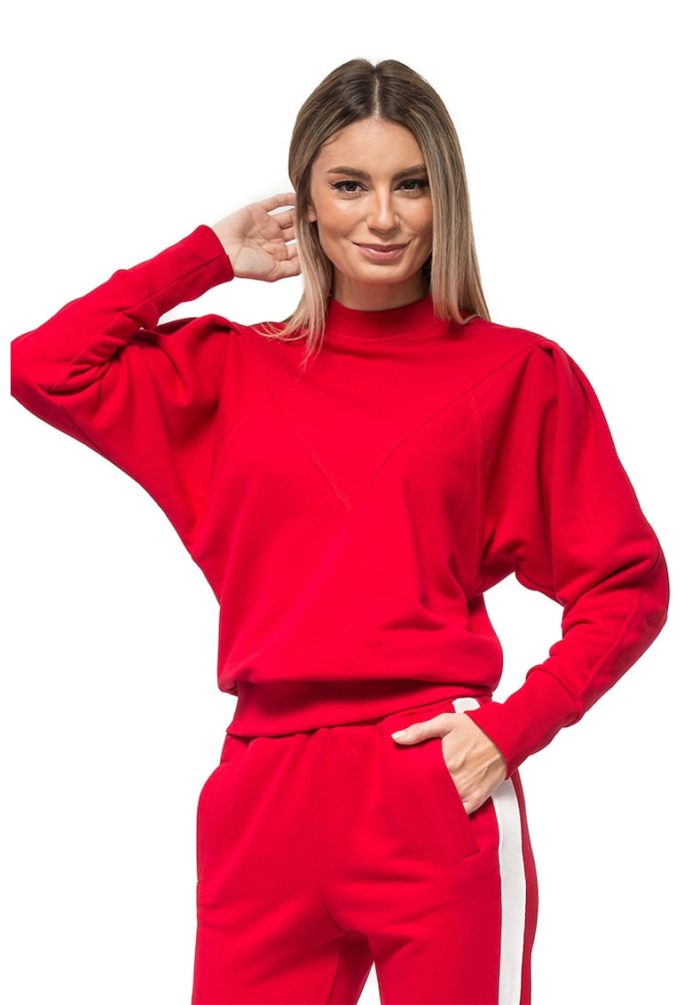 Суитшърт Nicole с бухнали ръкави - Черв… - Цена в shopmall.bg