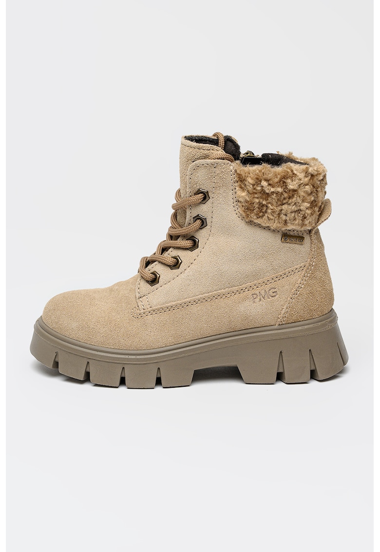 Боти Gore-Tex с велур и еко кожа - Бежов