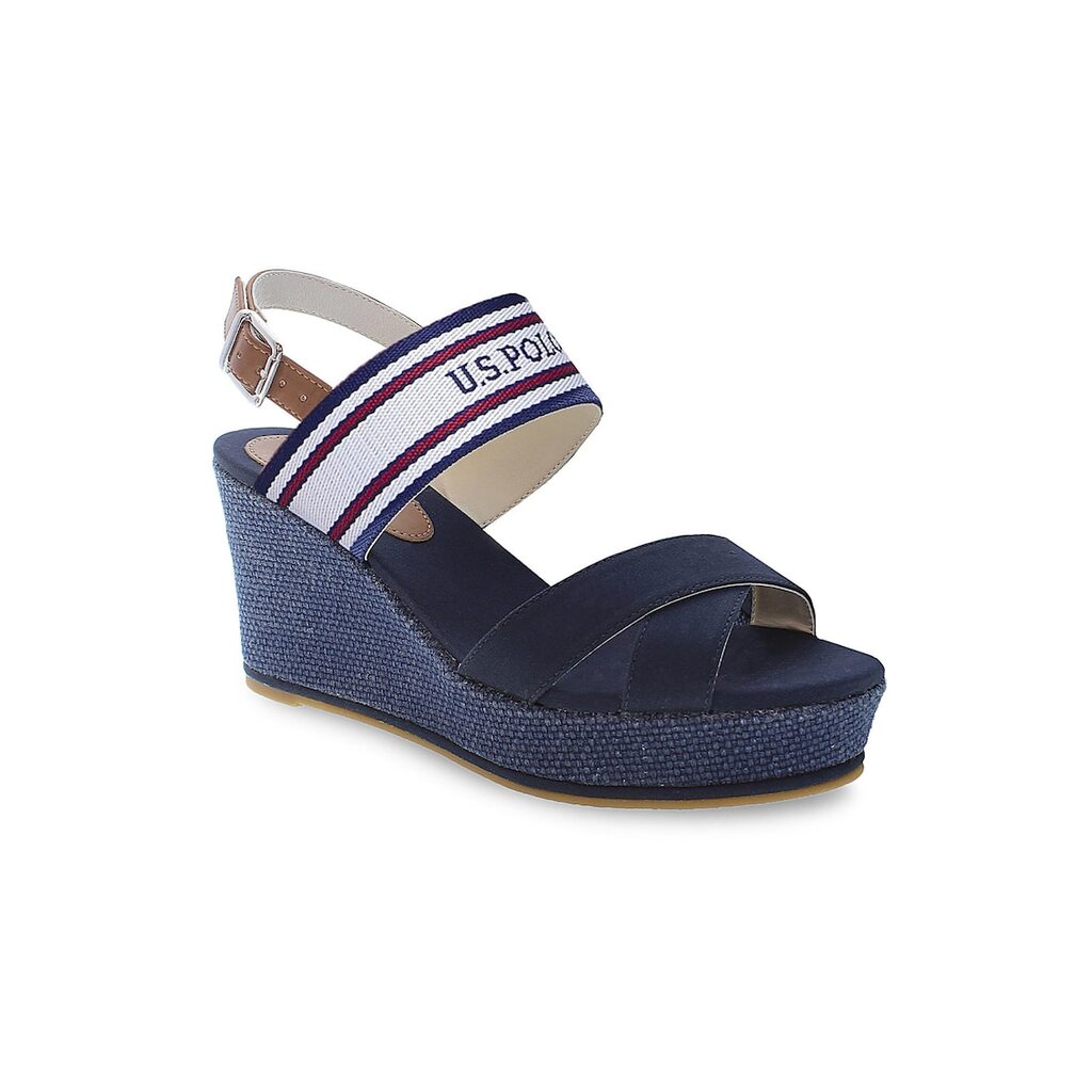 Дамски сандали - US Polo Assn. - 302822133 - Текстил - Син - Син