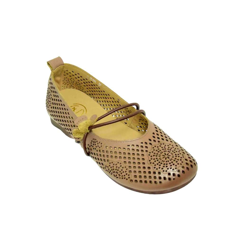 Перфорирани дамски обувки  Fo128 - - Apricot
