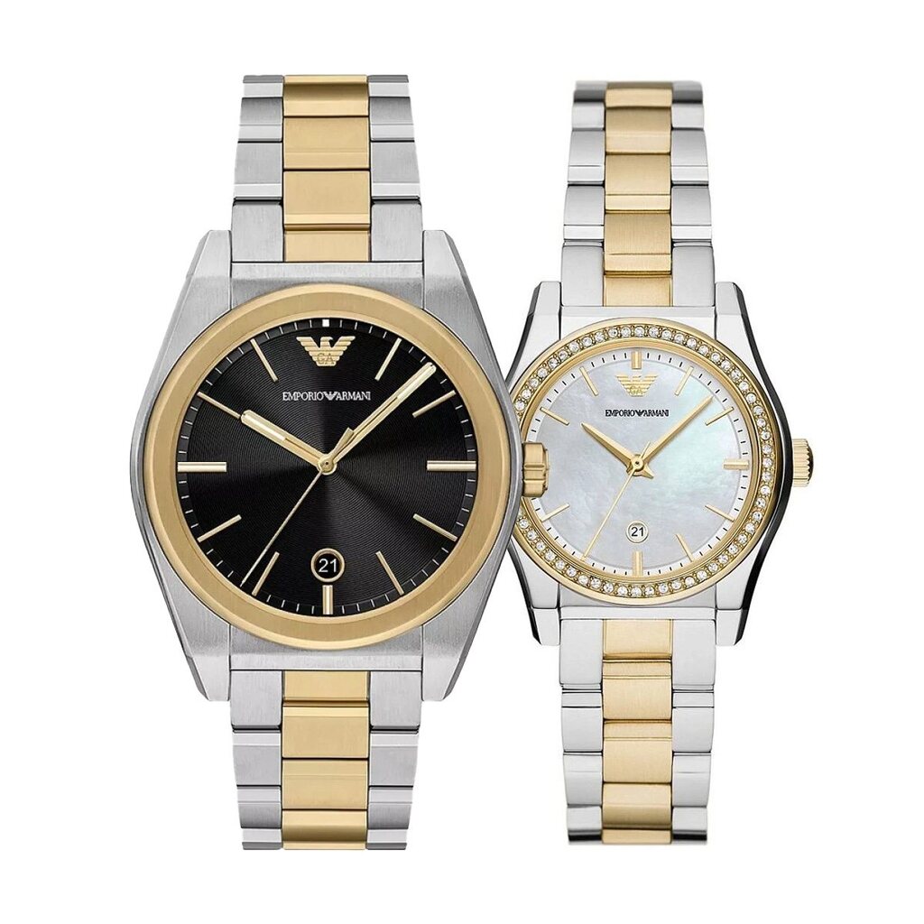 Комплект часовници за двойки Emporio Armani Federico Federica AR11715-AR11559