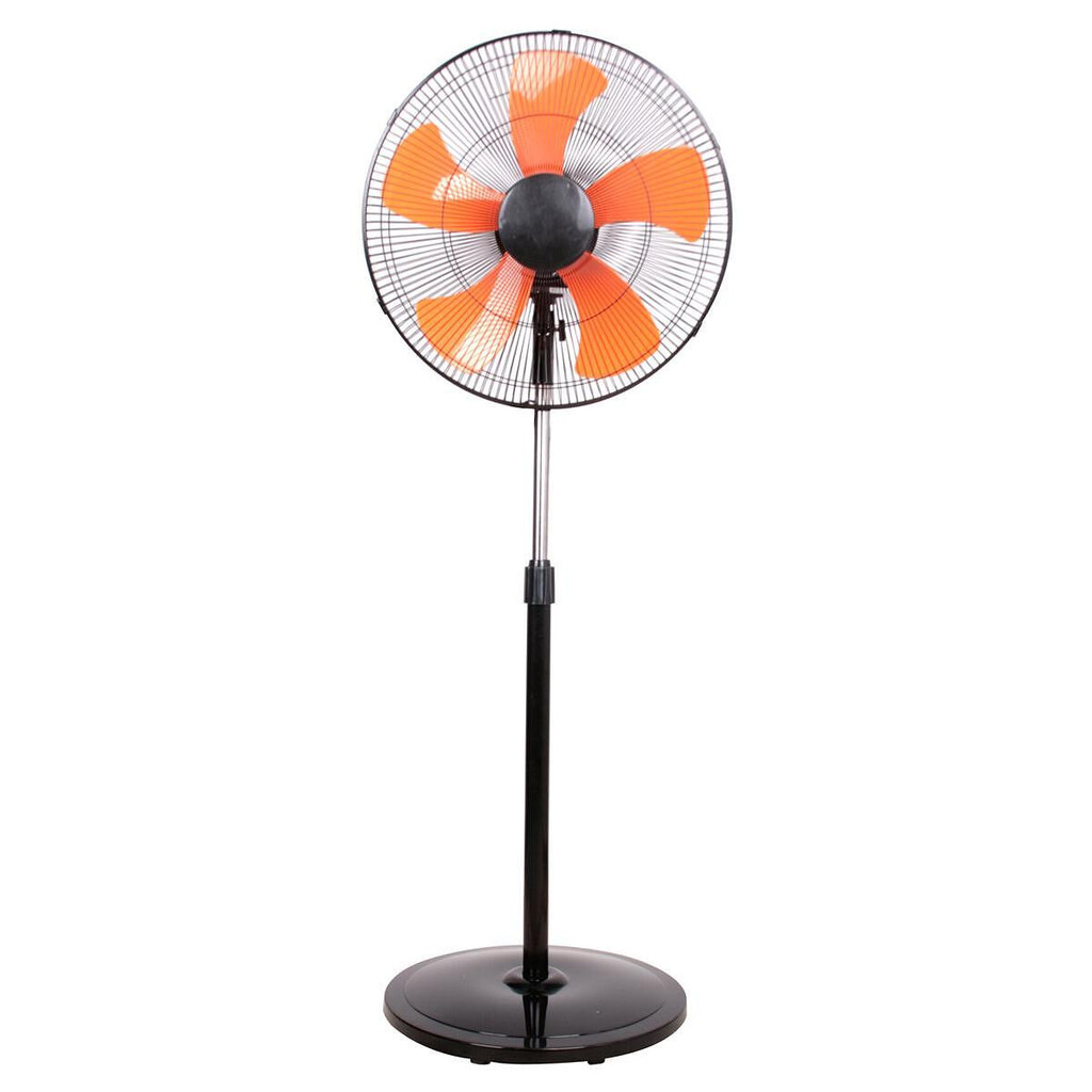 Вентилатор Elite EFS-1302, 70W, 45 см, 3 скорости, 5 перки, Кръгла основа, Черен/Оранжев