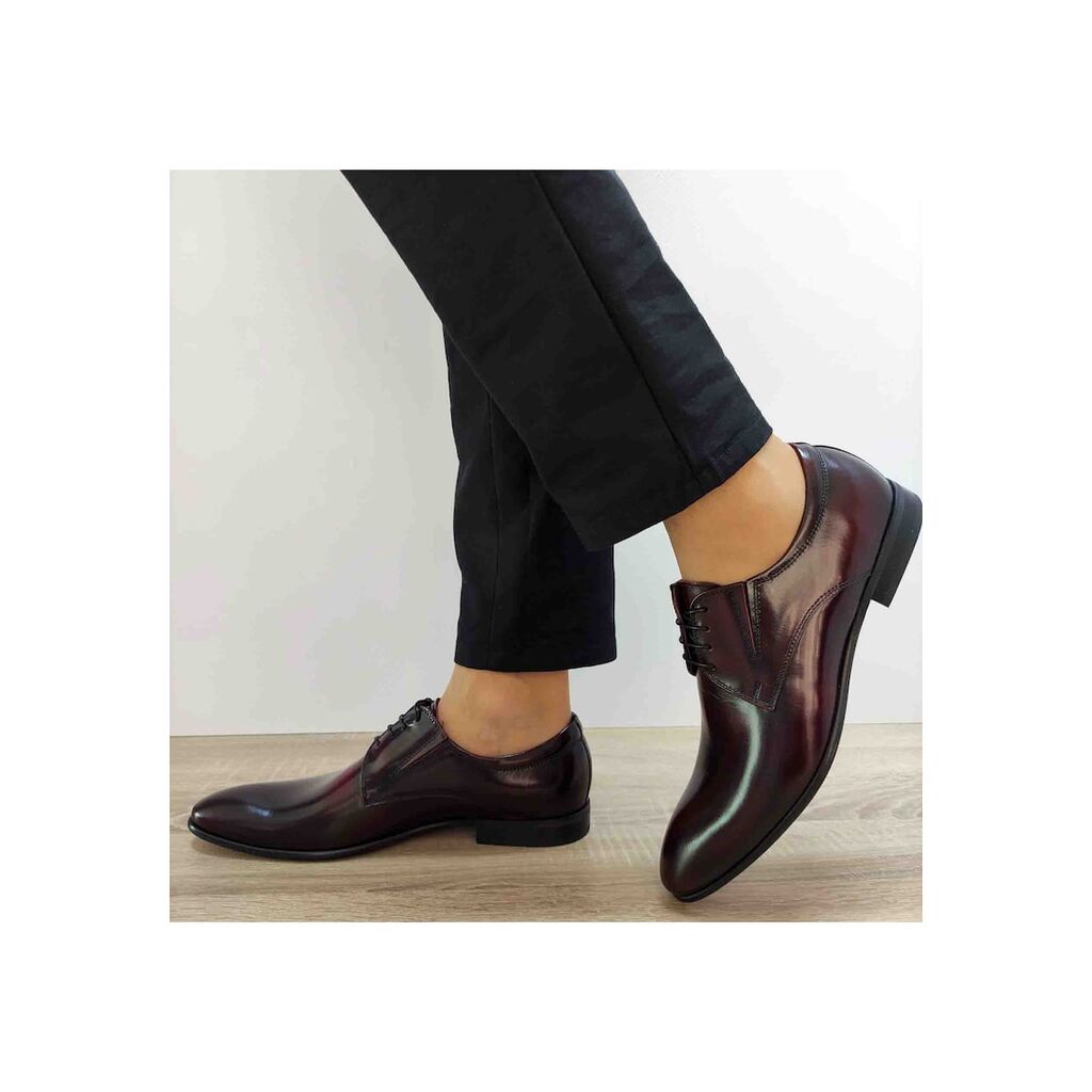 Елегантни мъжки обувки  2136-0823 Floral Burgundy - Floral Burgundy - Bordeaux