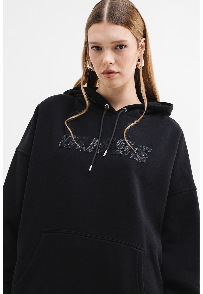 Худи с пайети - Черен елегантно черно GUESS на най-добра цена