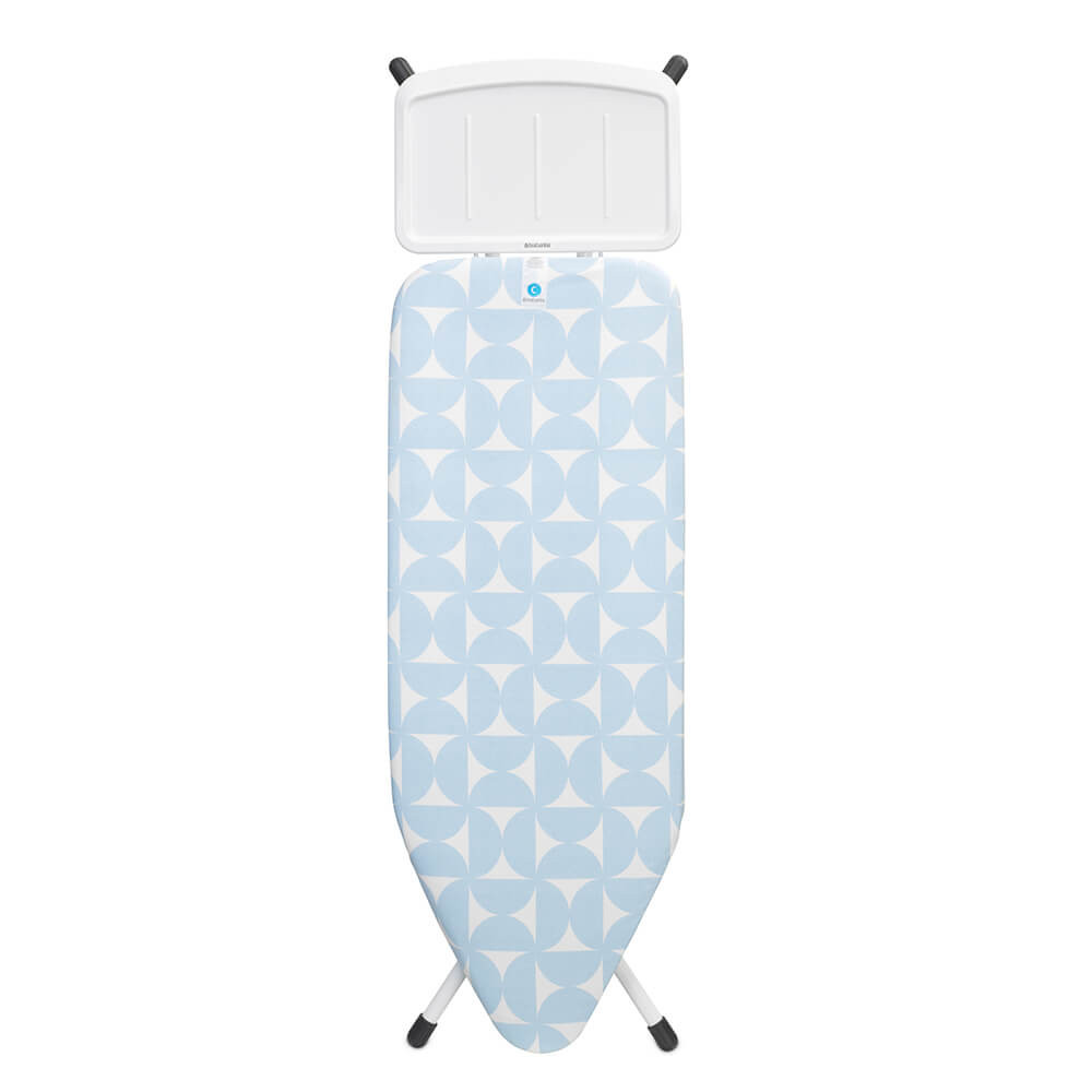 Маса за гладене Brabantia C 1005622, 124x45 см, 7 позиции за регулиране, Поставка за парогенератор, Светлосин