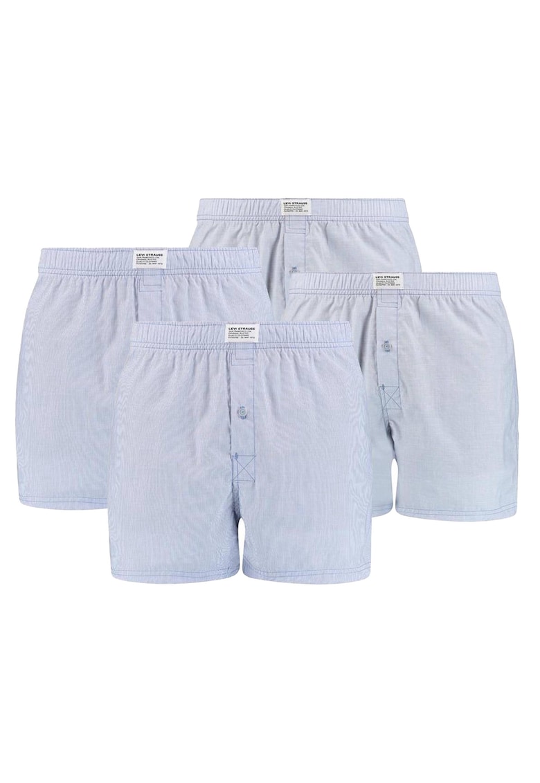 Едноцветни боксрки - 4 чифта - Светлосин Levis - топ цена