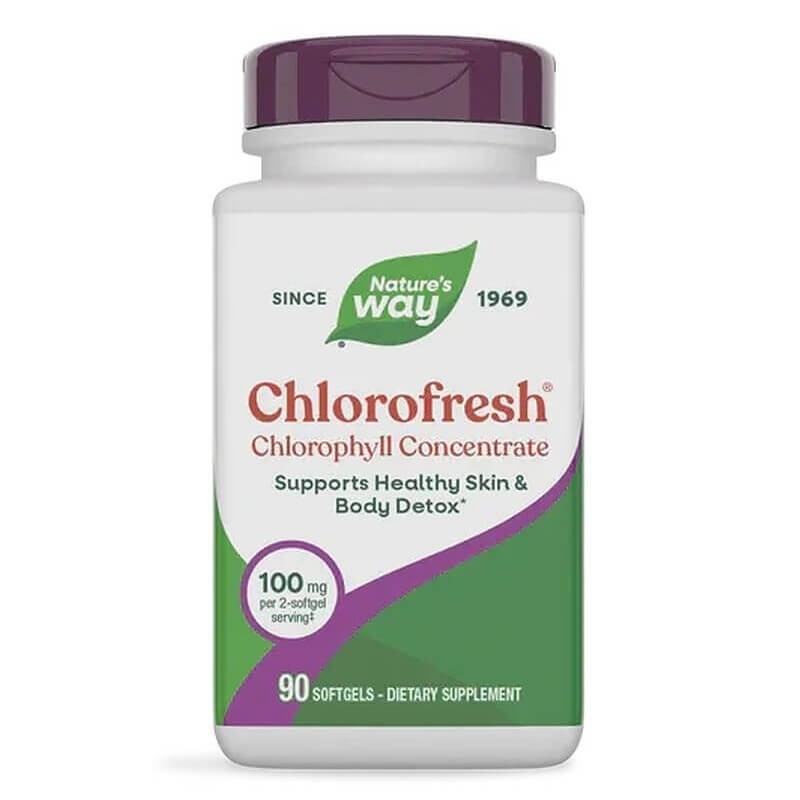 Хлорофреш® Хлорофил концентрат – Детоксикация и свежест - Chlorofresh® Chlorophyll Concentrat, 90 софтгел капсули