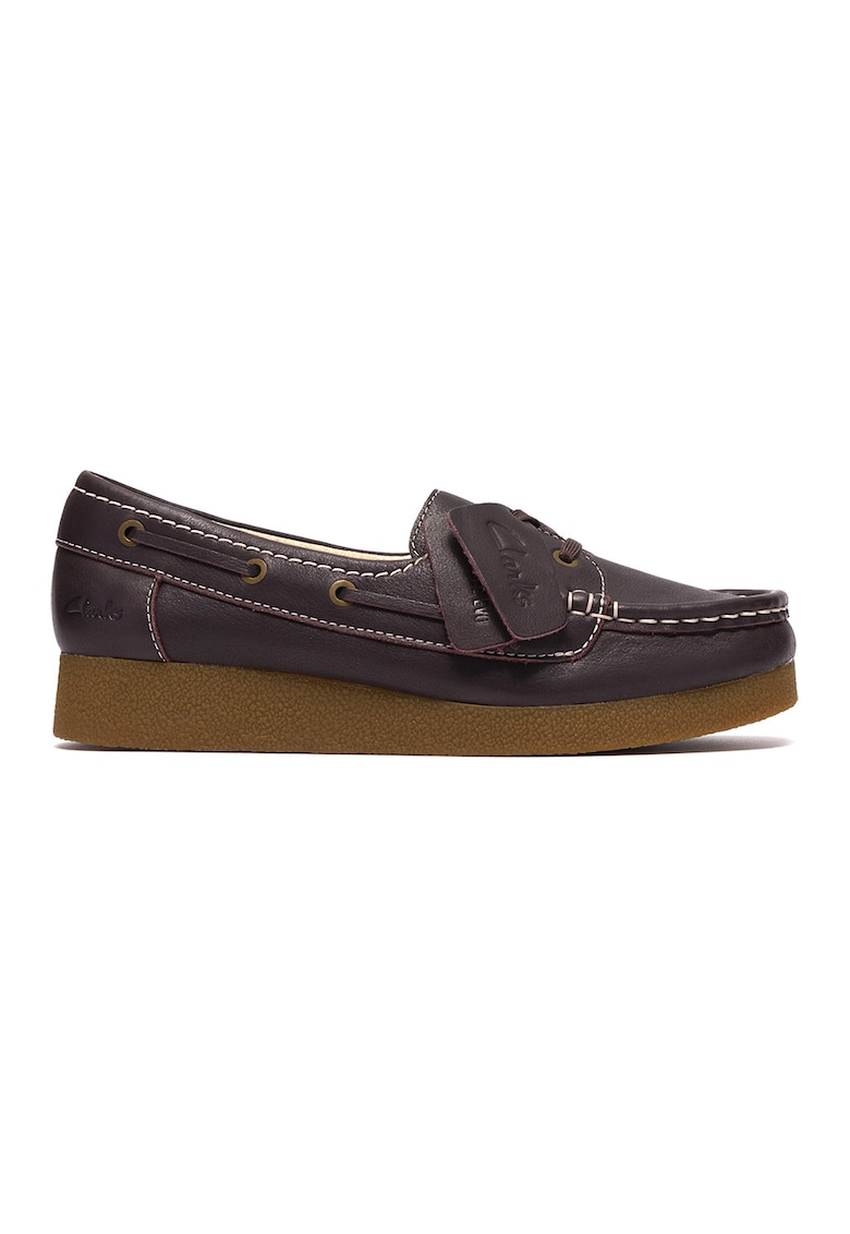 Кожени мокасини Wallabees - Коняк кафяв -