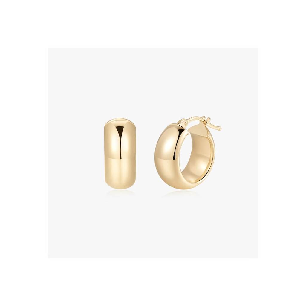 Обеци от жълто злато Bold Maxi Hoops