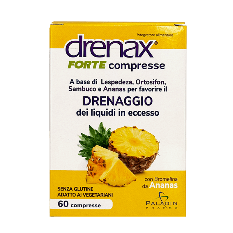 Диуретична формула за добро храносмилане и отслабване - Дренакс - Drenax® Forte с бромелаин и ананас, 60 таблетки