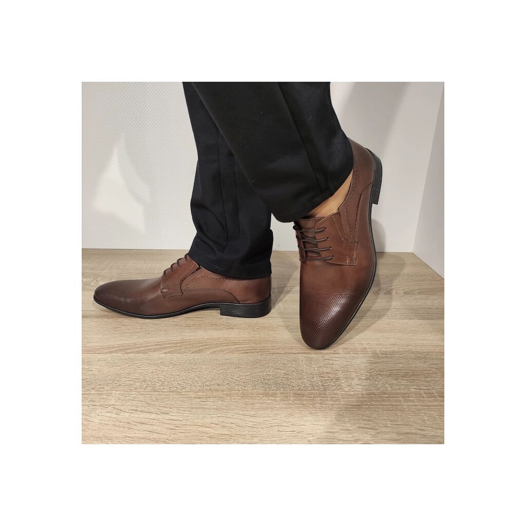 Мъжки елегантни обувки  530Crp Brown - Тъмнокафяв - Тъмнокафяв