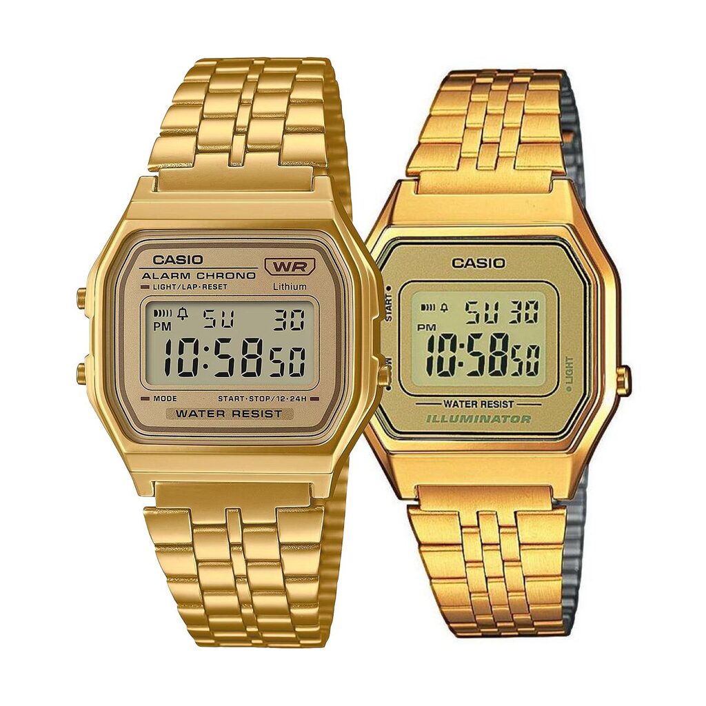 Комплект часовници за двойки Casio A158WETG-9AEF-LA680WEGA-9ER