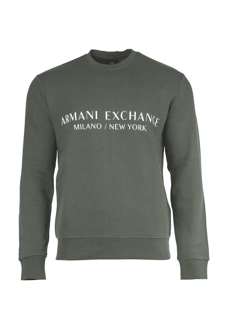 Суитшърт с лого - Зелен в зелено ARMANI EXCHANGE - топ цена