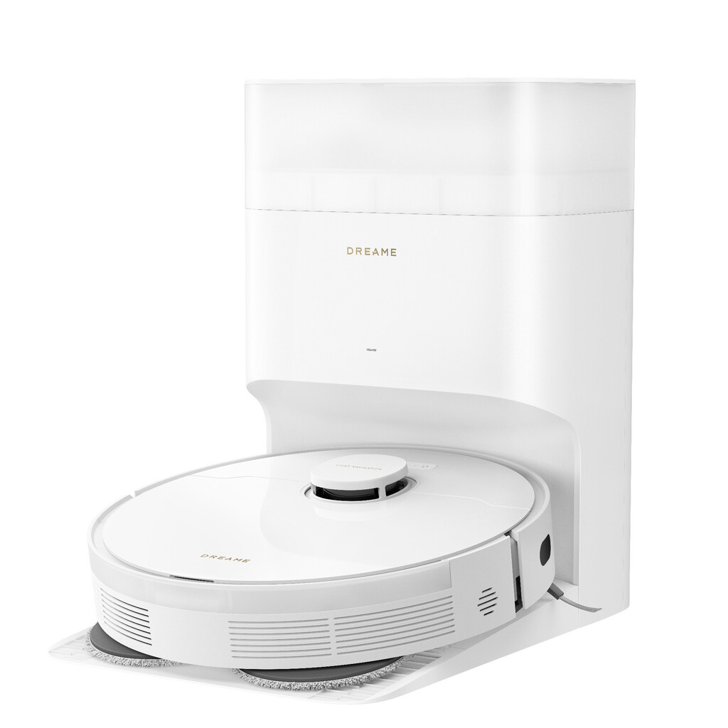 Прахосмукачка робот Dreame L10s Plus RLL42SD, 7000 Pa, 5200 mAh, 60W, До 145 м2, Станция за зареждане и автоматично изпразване, Автономия 155 мин, Бял