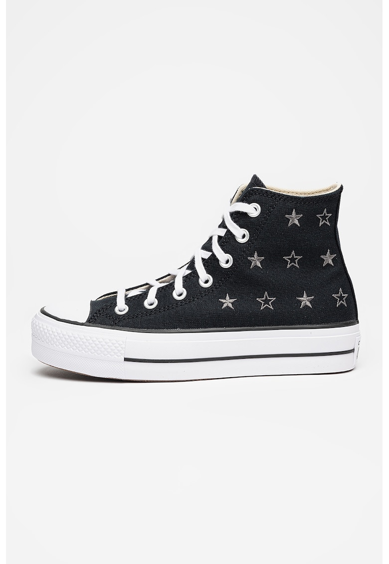 Кецове Chuck Taylor All Star Lift над глезена - Бял/Черен
