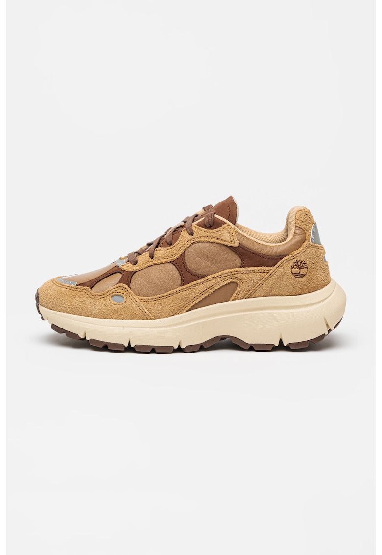 Полускосени маратонки Hazel Lane с велур - Светлокафяв