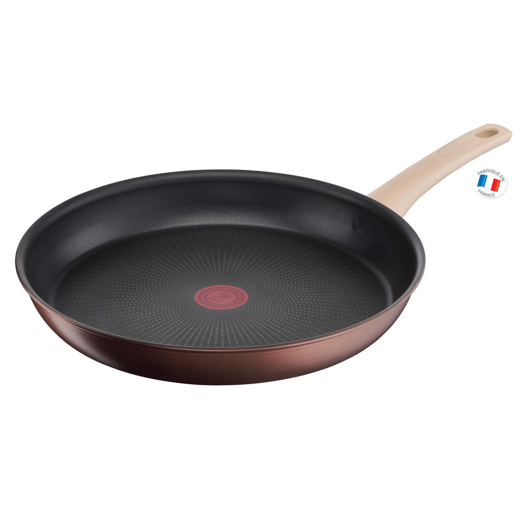 Тиган Tefal Eco-Respect G2540602, 28 см, Титаниево незалепващо покритие, Thermo-Fusion, Thermo-Signal, Индукция, Бронз/кафяв