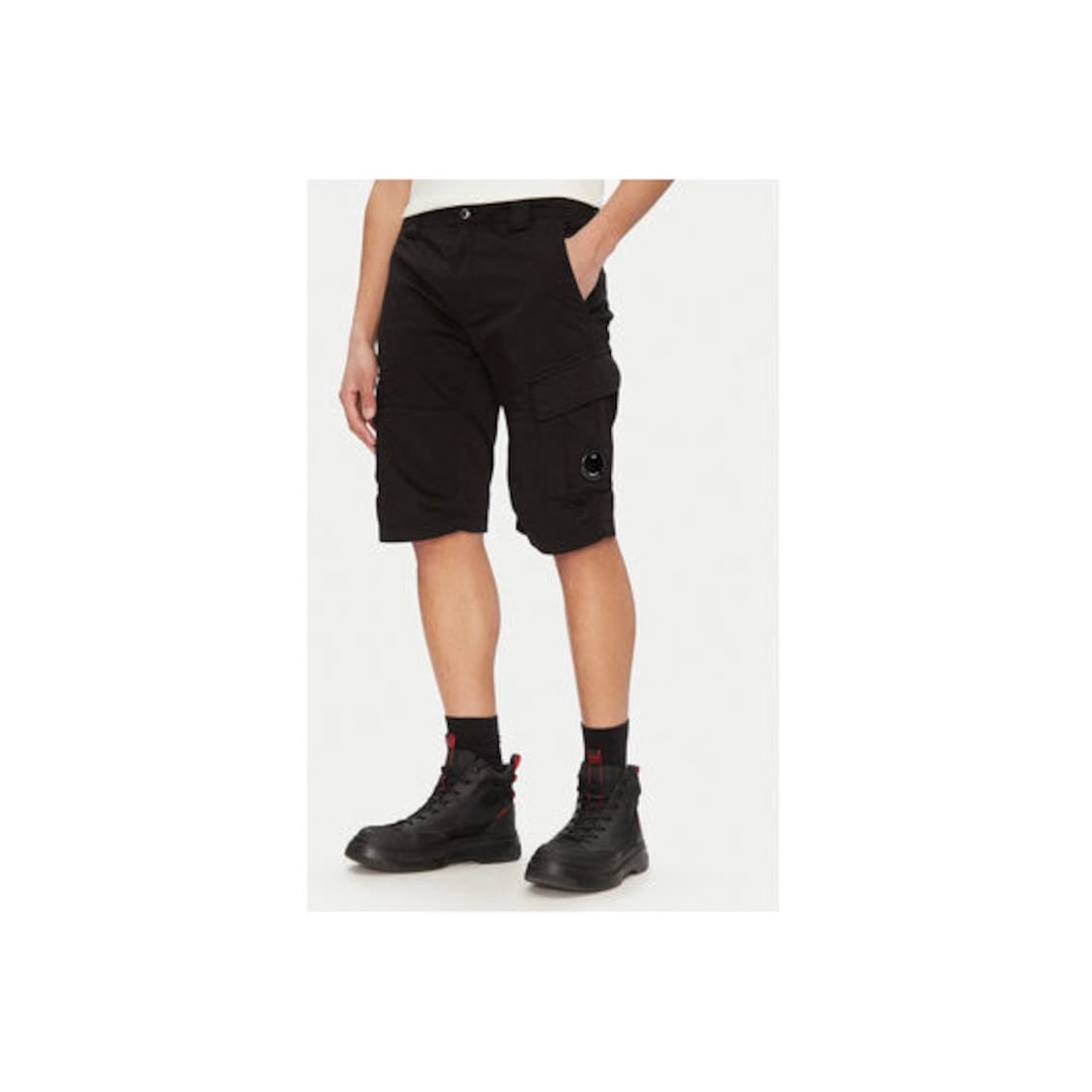 Мъжки къси панталони CP Company - 18CMBE116A005694G - памук - черен - Черен