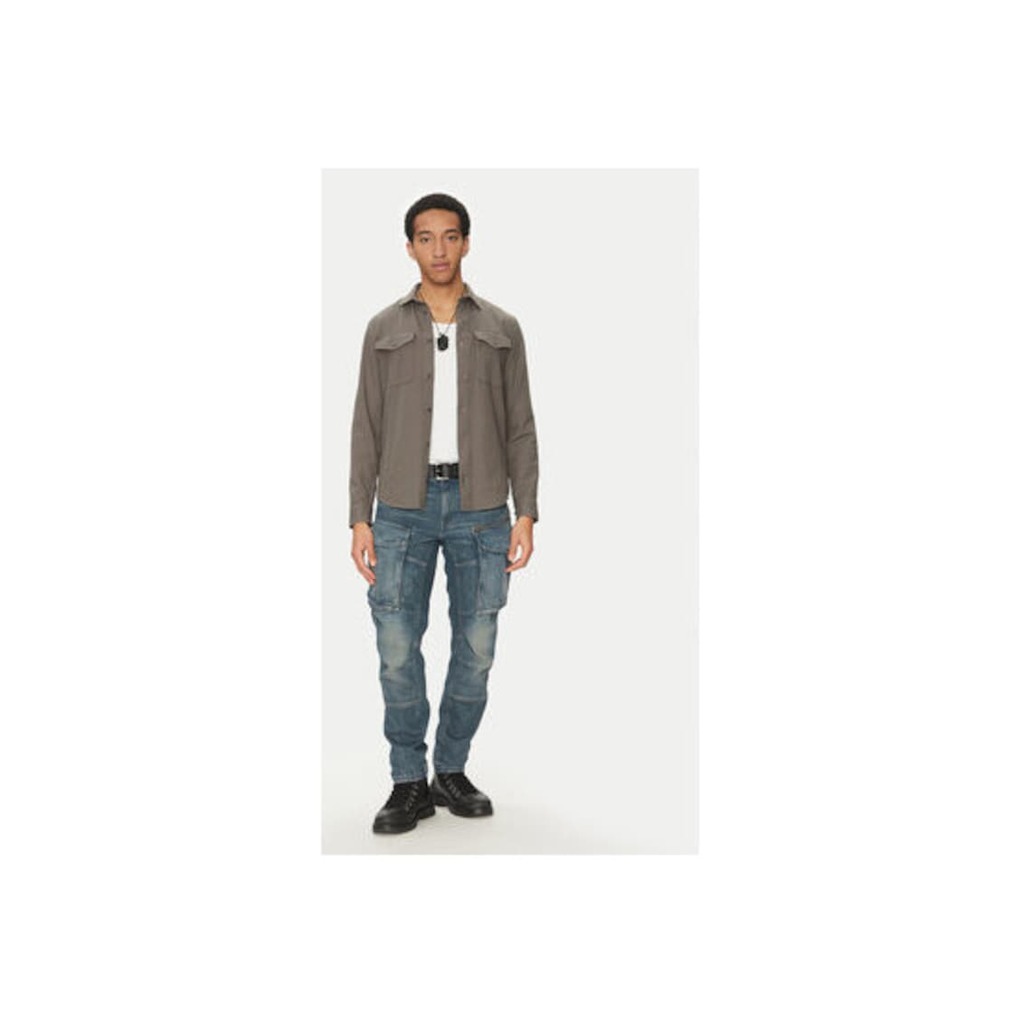 Мъжка риза G Star Raw - D24963-D454 - Памук - Сив - Сив