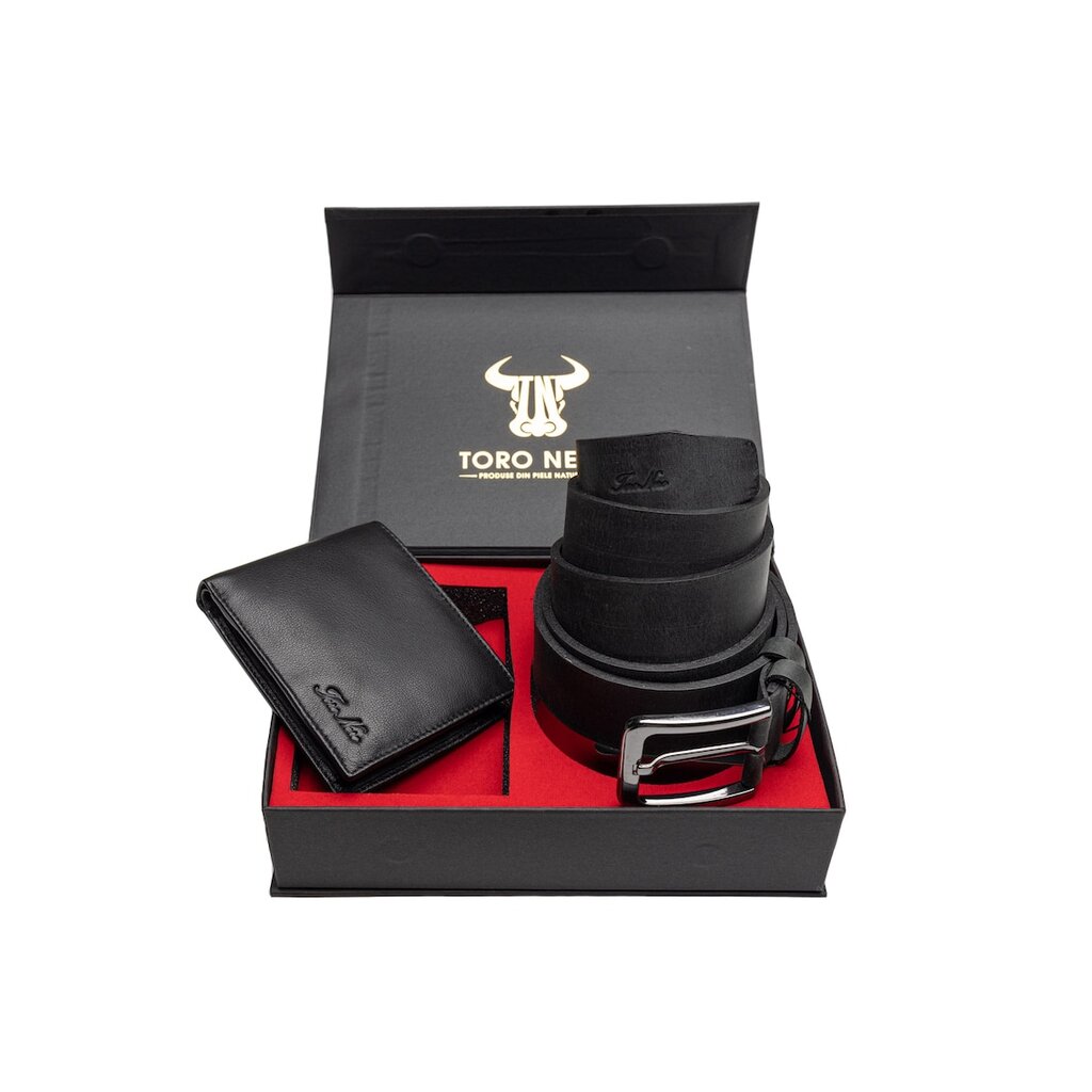 Комплект портфейл и колан - мъжки - от естествена кожа Max-Rubber - xxl