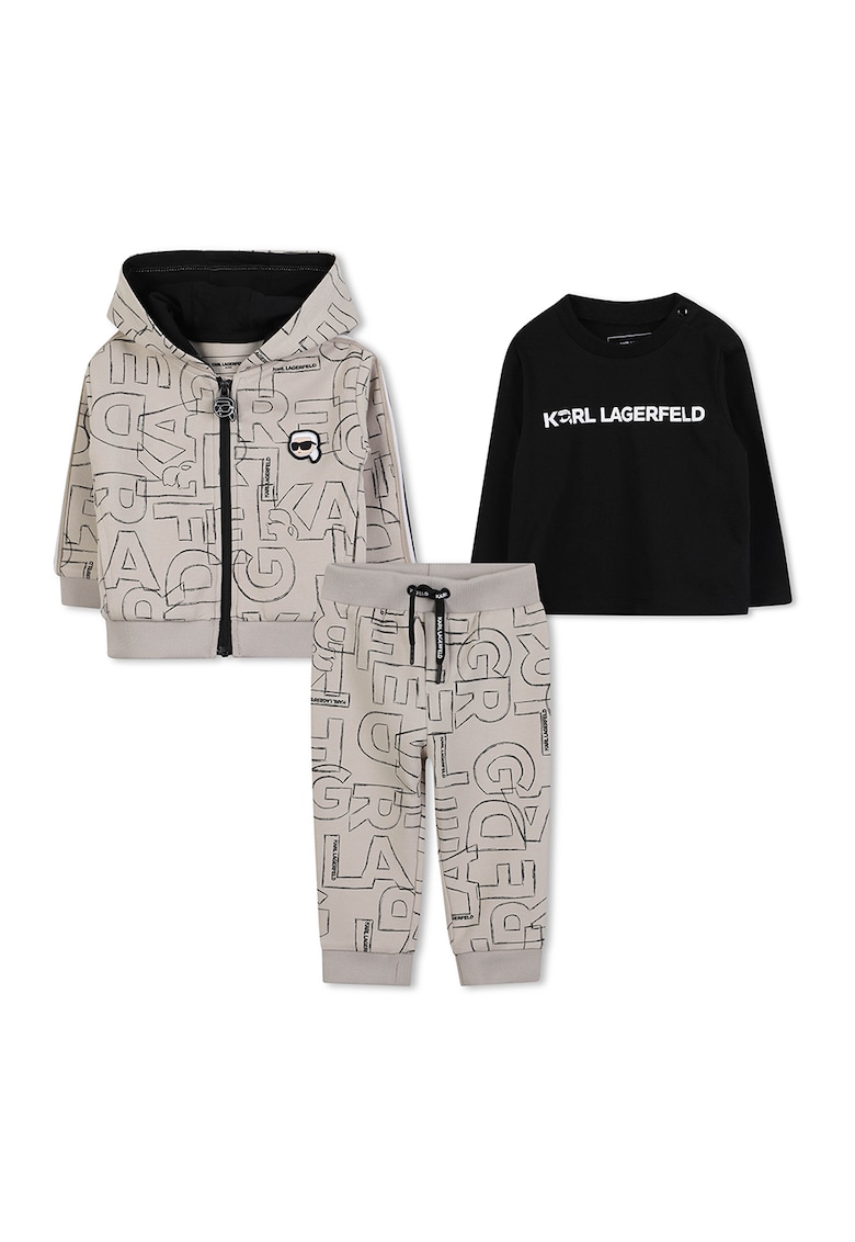Спортен екип с лого и блуза - Черен/Беж… - Цена в shopmall.bg