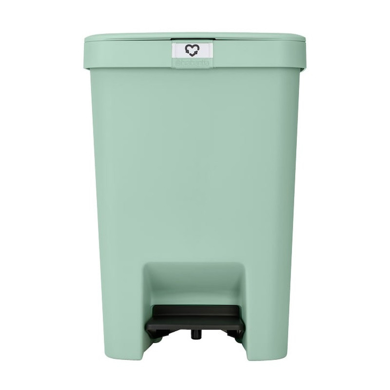 Кош за боклук с педал Brabantia StepUp 1008484, 25 л, Екологични материали, Голям отвор, Светлозелен