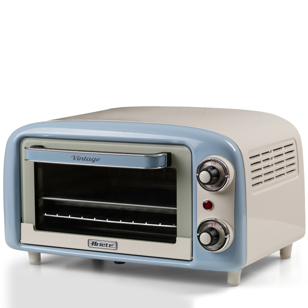 Електрическа фурна Ariete VINTAGE 3919/05, 800W, 10 л, 3 режима, До 230°C, Двойно термо стъкло, Таймер 60 мин, Син