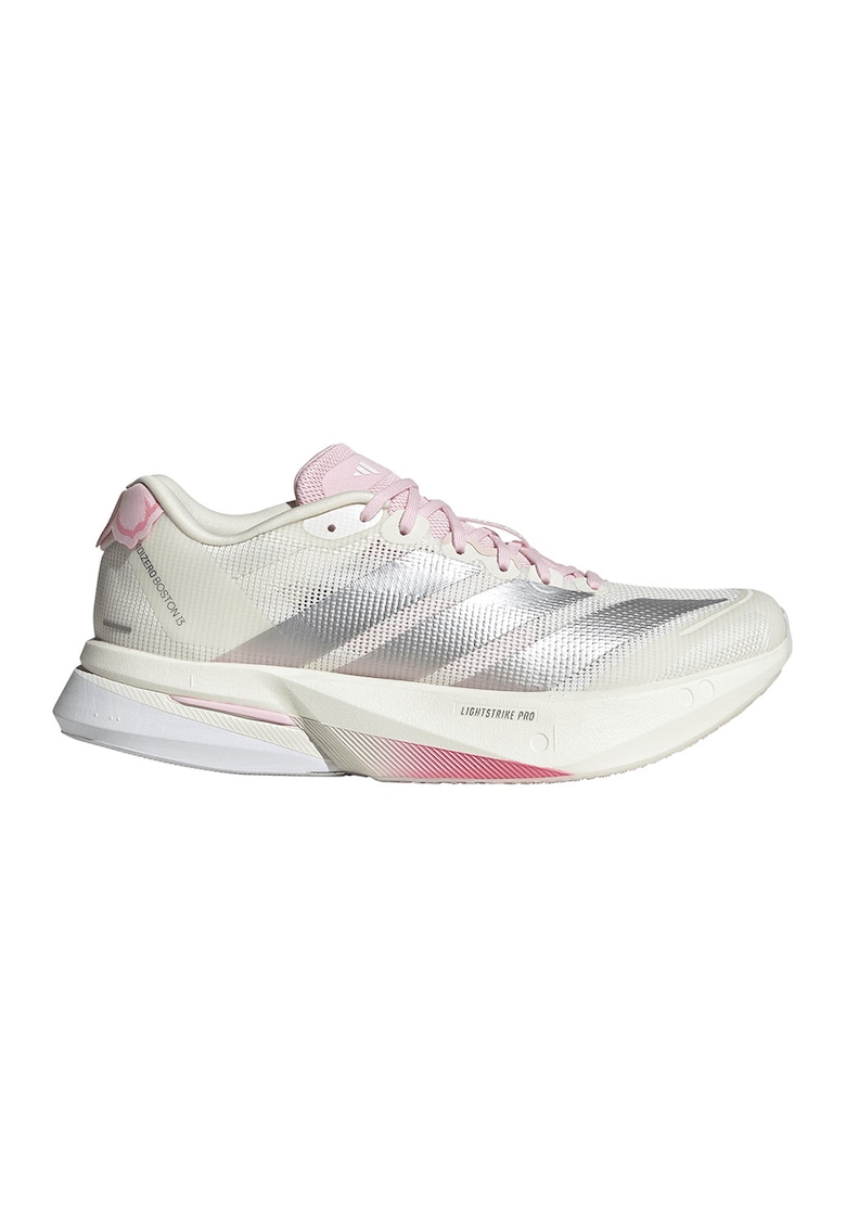 Обувки за бягане Adizero Boston 13 - Бял/Сребрист