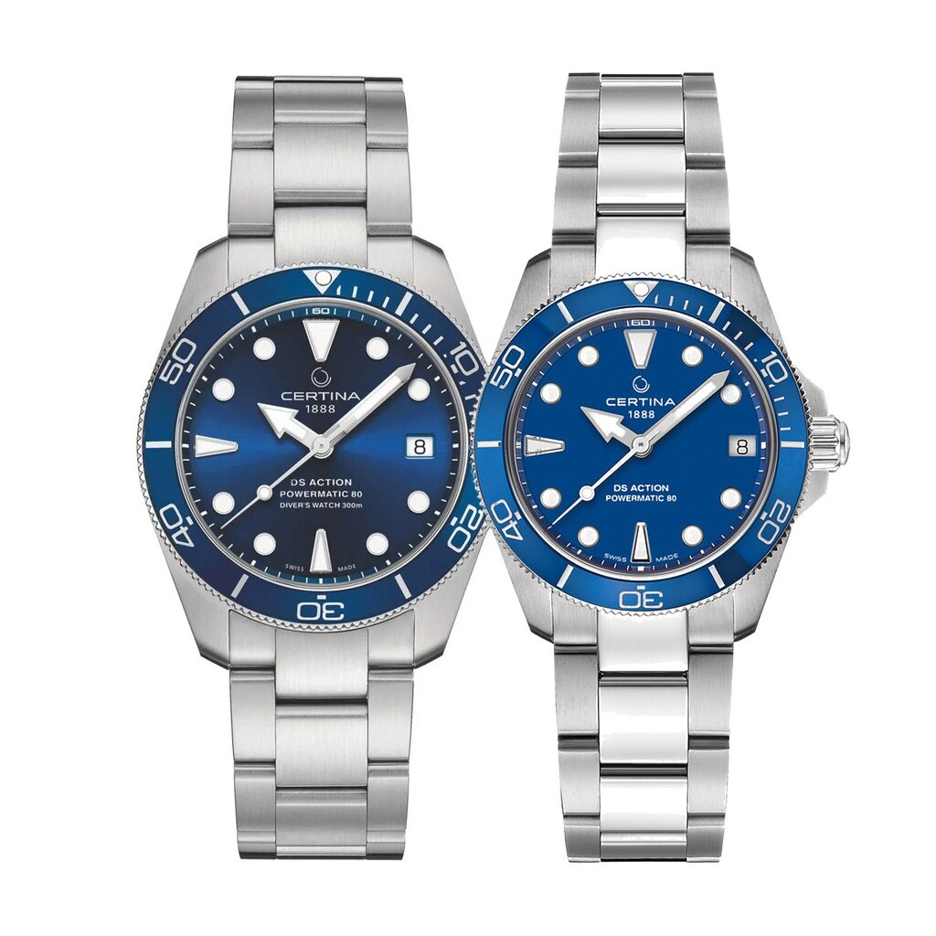 Комплект часовници за двойки Certina DS Action Diver C032.807.11.041.00 & C032.007.11.041.00