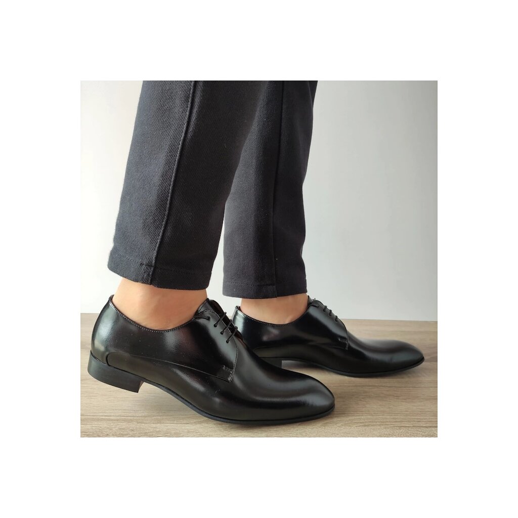 Елегантни мъжки обувки  8498-0017 Black Florantic - черни - Черен
