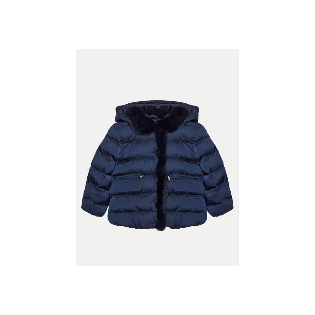 Пухено яке 5837 Navy Blue Regular Fit - полиестер - Тъмносин