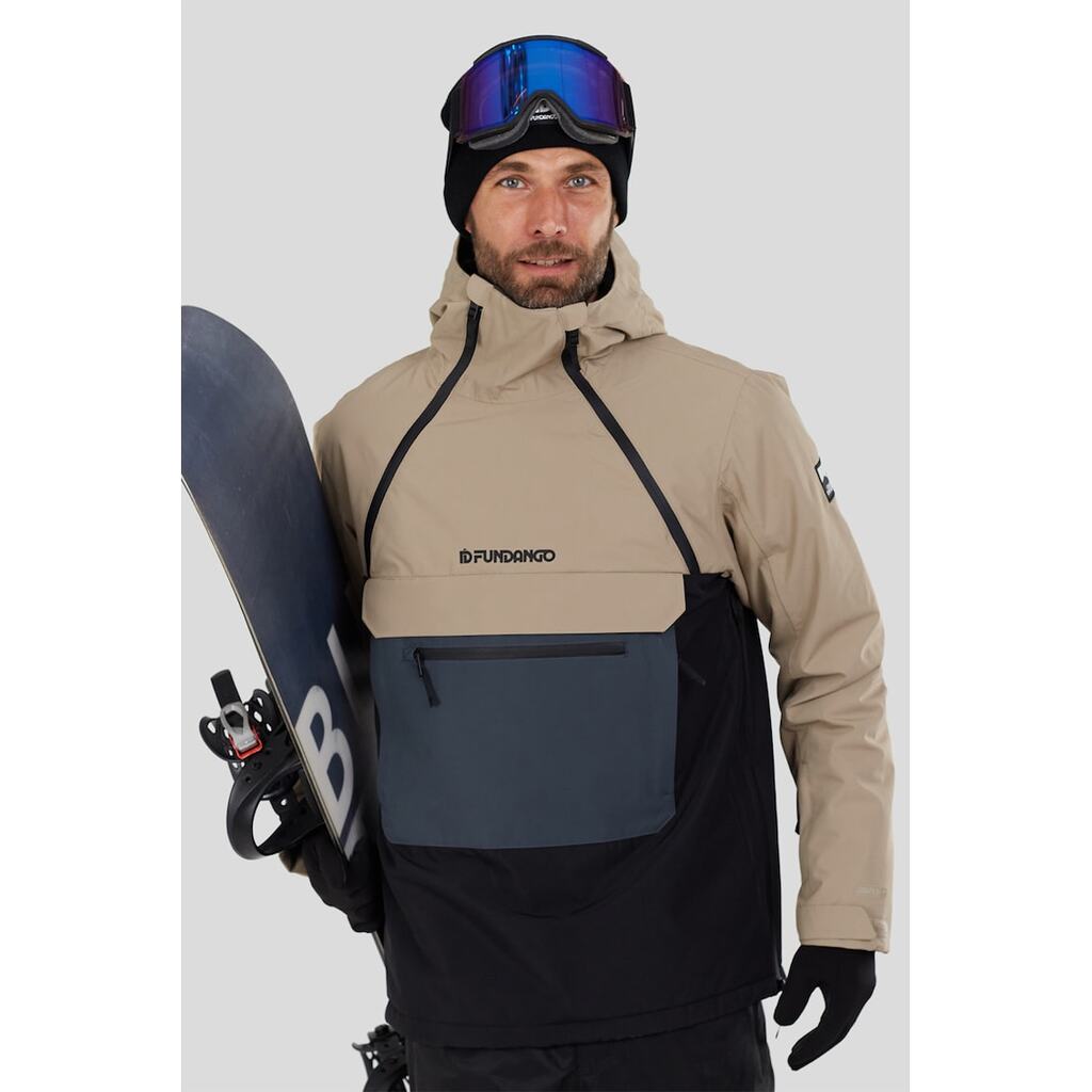 Водоустойчиво ски яке Hydra ECO Anorak - Черен/Тъмносин/Бежов