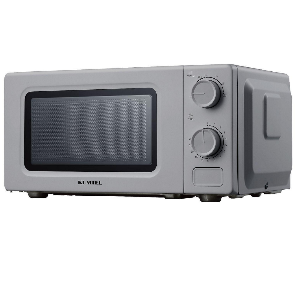 Микровълнова фурна Kumtel HM-21, 600W, 17 л, 6 степени, Таймер, Размразяване, Сив