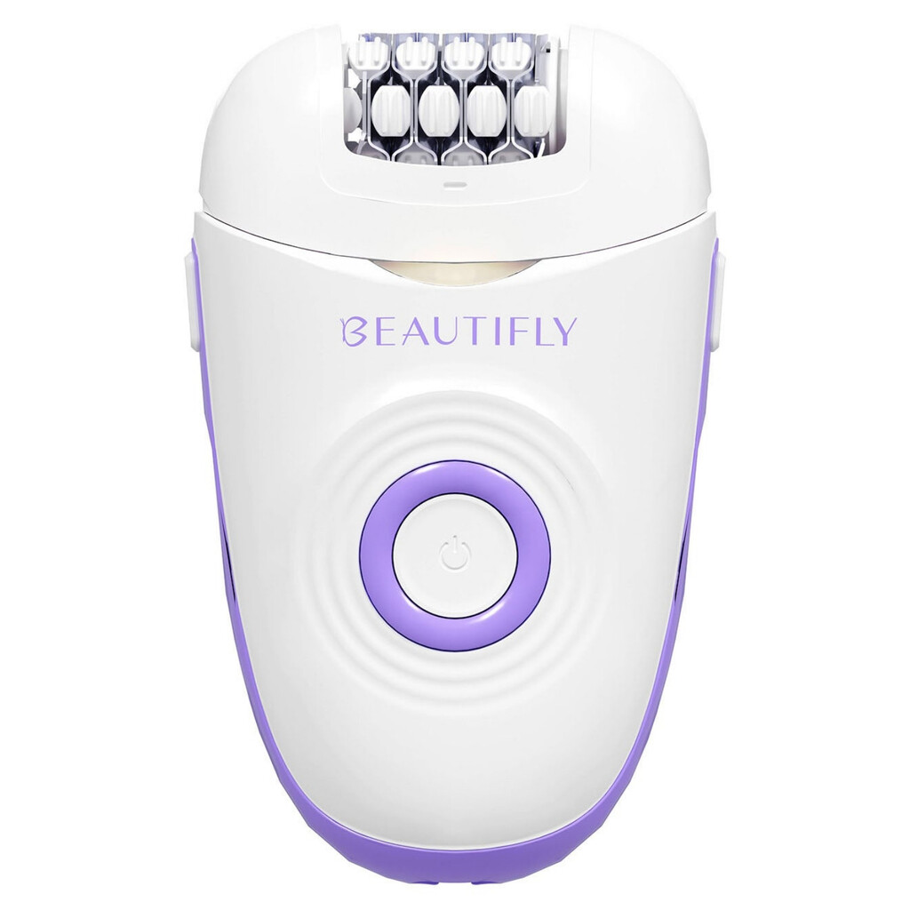 Депилатор 3в1 Beautifly Compact Silk Epil, 60 мин, 2 скорости, Мокро/сухо, USB-C, Бял/лилав