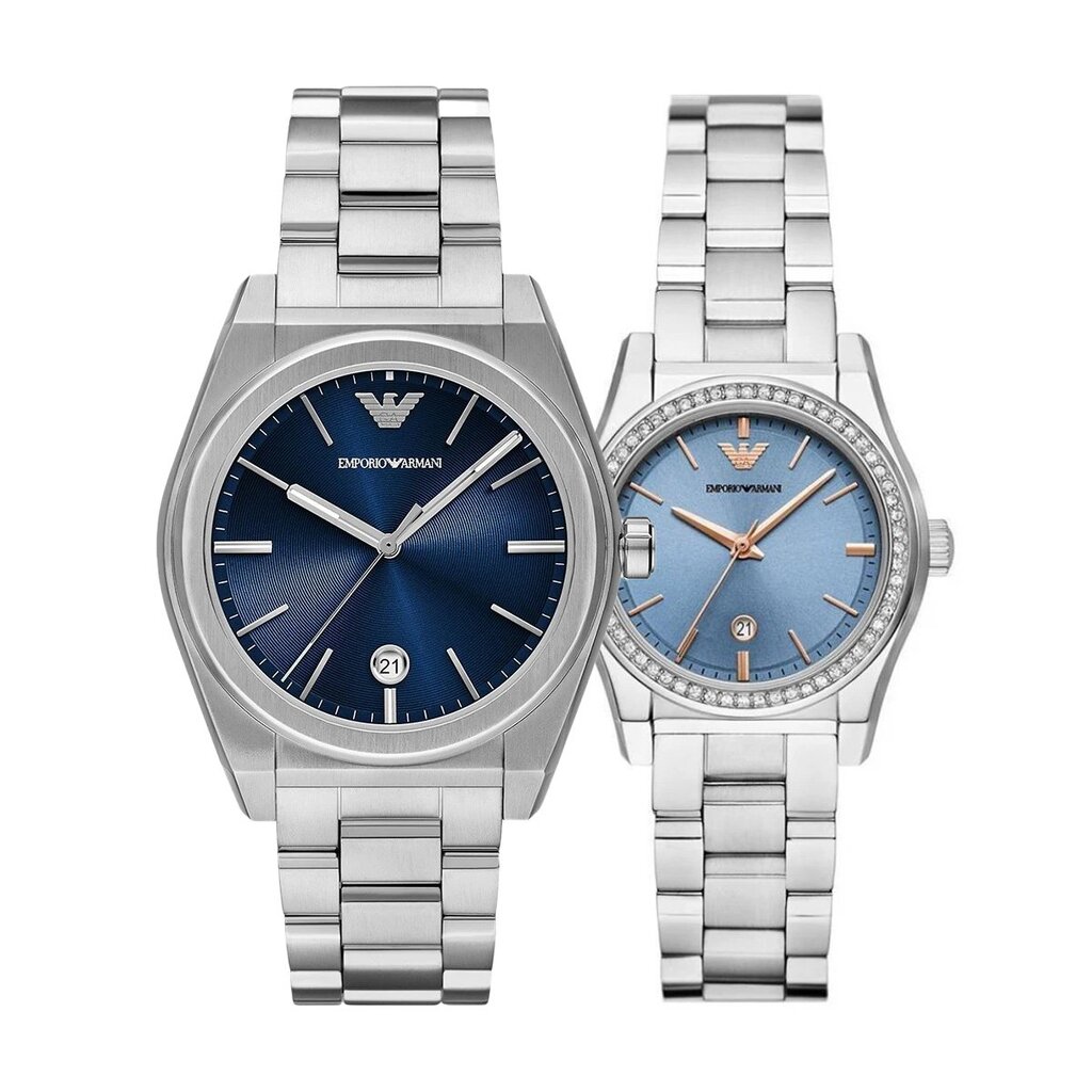 Комплект часовници за двойки Emporio Armani Federico Federica AR11620-AR11593