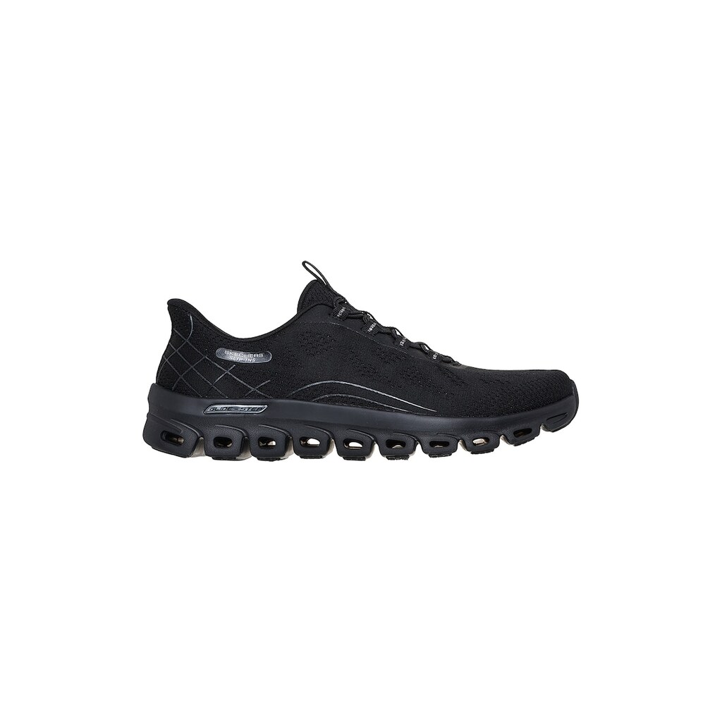Текстилни спортни обувки Glide-Step Elevate Slip-Ins - Черен