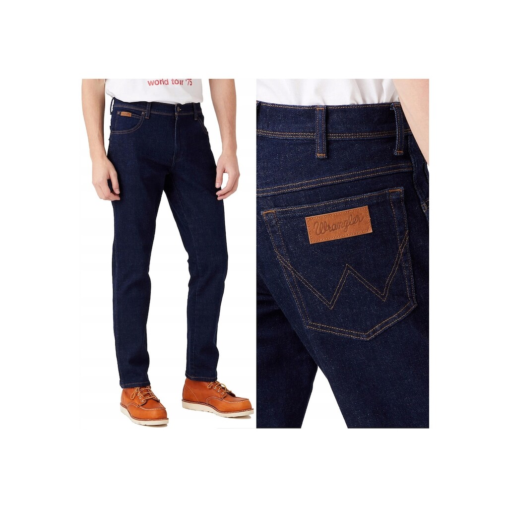 Мъжки панталони Wrangler тъмносин - слим - Син